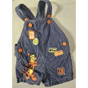 Disney Baby Tigger 100% Cotton Overalls On-Piece  Size 3/6 Months